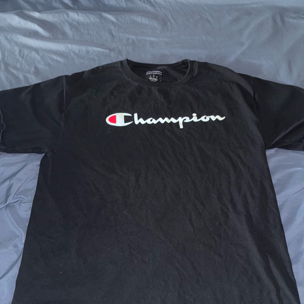 Champion Black Short Sleeve Tee